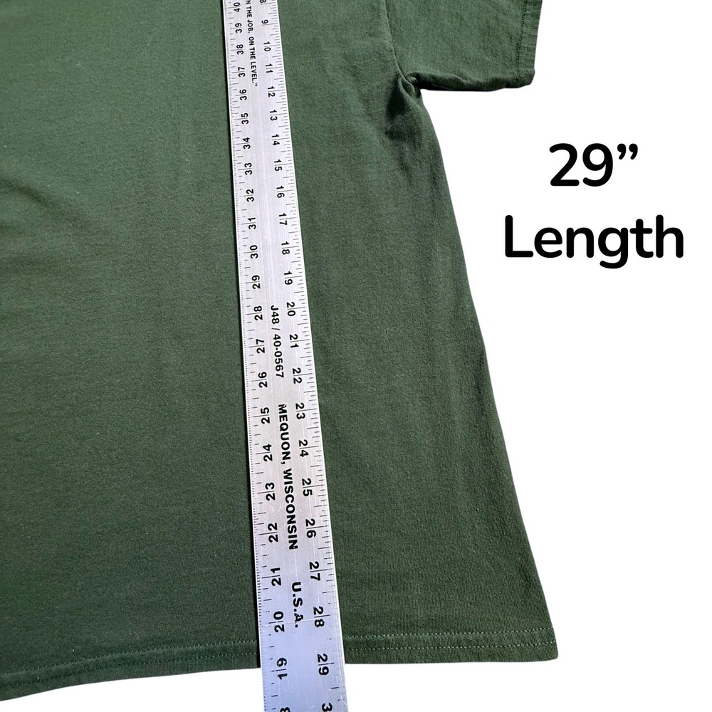 Gildan Mens Forest Green Dachshund Pumpkin Halloween Graphic T-Shirt Large - Picture 8 of 8
